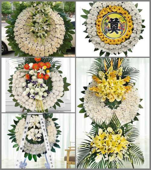 福建龙岩永定区下洋镇霞村村花圈速递